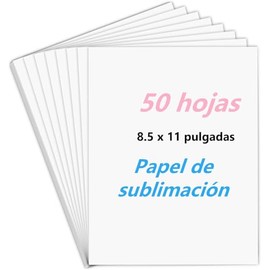 Jadeshay - Papel de sublimación de transferencia de calor de 8.5 x 11 pulgadas, A4, 50 hojas, compatible con impresora de sublimación de inyección de 