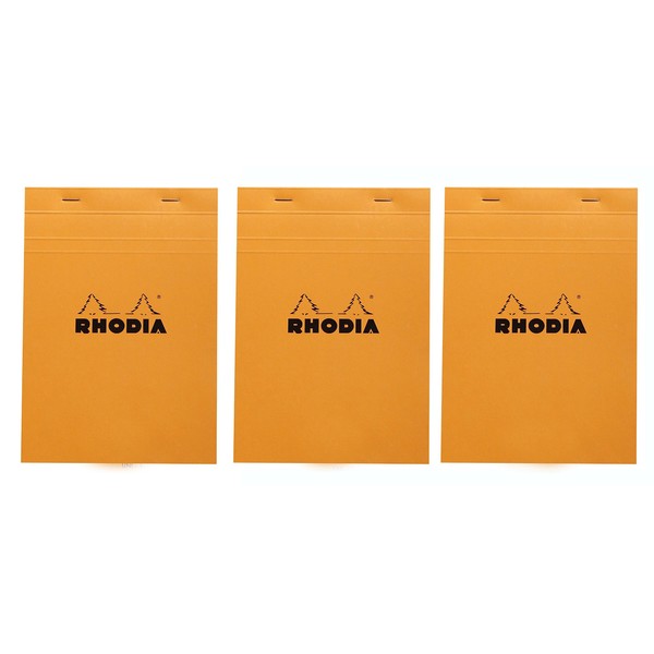 Rhodia Top Staplebound Orange Notepads lined - 8-1/4 in. x