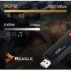 Reagle USB-A WiFi 6 Adapter AX1800 Mbps, Dual Band 2.4GHz/5GHz,