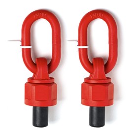 2pcs M10 x 18 0.45Ton-0.9Ton G80 Swivel Eye Bolt Alloy Steel Material 360° Rotation Hoist Ring Heavy Duty Large Carrying Capacity Eye Bolt Tensile Strength ob is 1080MPa