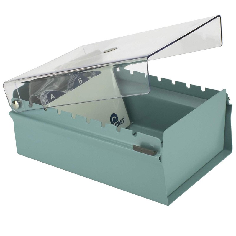 Acrimet 3 x 5 Card File Holder Organizer Box Metal