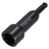 EVRBUL Upgraded 2-in-1 4-Point Square Nut Remover Impact Adapter Socket