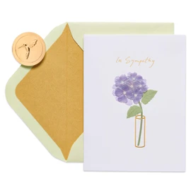 Papyrus Sympathy Card (Floral Vase)