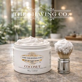 The Shaving Co Crema para Afeitar Coco. Coconut Shaving Cream. 130 gr. Para el ritual del afeitado disfruta de esta exquisita obra maestra. Contiene Vitaminas B5, E, F y P. Paraben Free. Vegano. 130 gr. Unisex