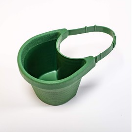 UPP Downpipe Flower Pots Practical and Easy Upgrade of All Gutters Fits up to Diameter 14 cm [Green, Pack of 3]