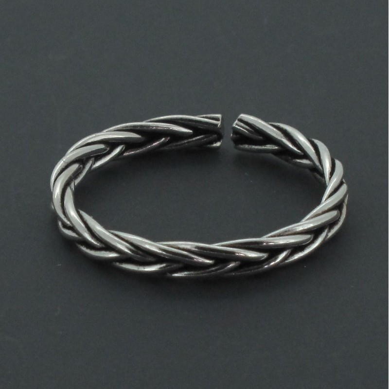 Touch Jewellery 925 Sterling Silver Weave Toe Ring