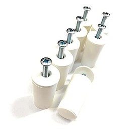 Shutter Stops 40 mm / 28 mm Closed / Open, White or Grey Including Screw and Washer (4 Pairs 40 mm White Closed)