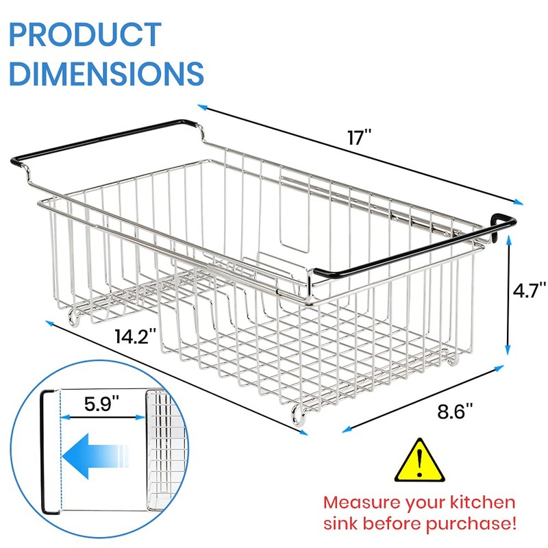 Expandable Dish Drying Rack Over The Sink Small Dish Drainer