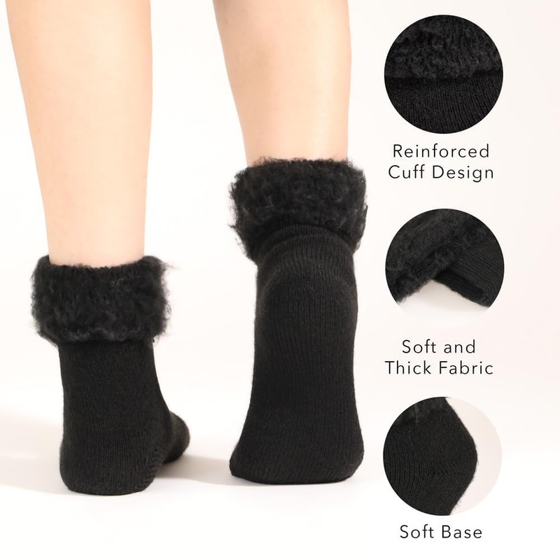 FOURSOLOS Thermal Unisex 2 Pack Socks (US, Numeric, 9, 12,