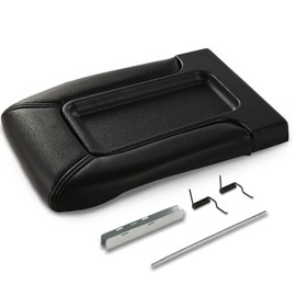 CHEDA Center Console Lid Compatible with 2002 2003 2004 2005 2006 Chevy Avalanche/2001-2006 Silverado/Suburban/Tahoe/Sierra/Yukon/Yukon XL Pickup Truck Armrest Repair Kit(Black)