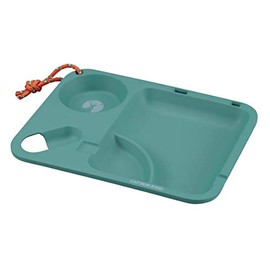 Captain Stag TAKE-FIBER UP-2674 Tableware, Plate, Dish, Lunch Plate, Square, Width 10.2 x Depth 7.9 x Height 1.0 inches (26 x 20 x 2.5 cm), Green