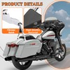 HECASA Detachable Backrest Sissy Bar Compatible with 2009-2024 Harley Touring
