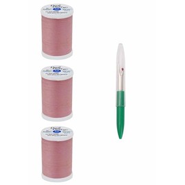 Coats & Clark Sewing Thread Dual Duty XP General Purpose Poly Thread 250 Yards (3-Pack) Antique Rose S910-1520-3P with Seam Ripper