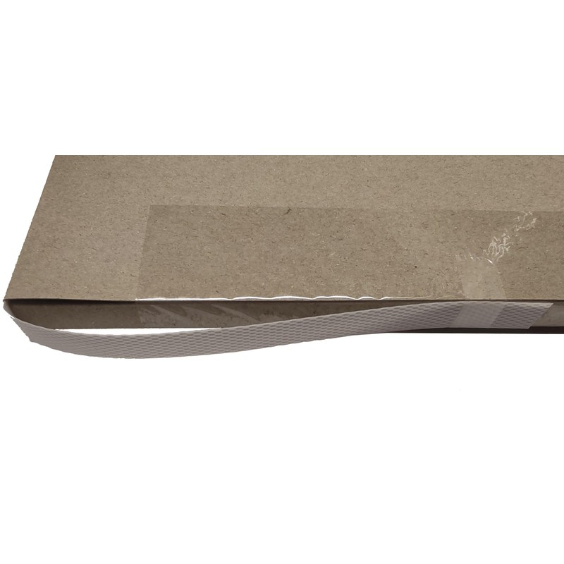 60m x 12mm WHITE Polypropylene strapping in cardboard dispenser -
