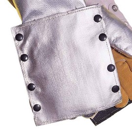 Tillman Silver Aluminized Carbon Kevlar Heat Resistant Backhand Pad with Vermiculite Impregnated Fiberglass Back