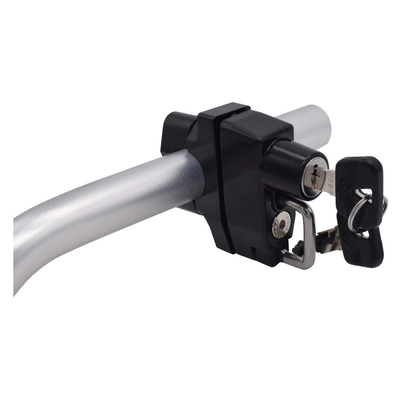 VEROCITY Helmet Lock, Helmet Holder, Anti-Theft (Universal Clamp Type, Black)