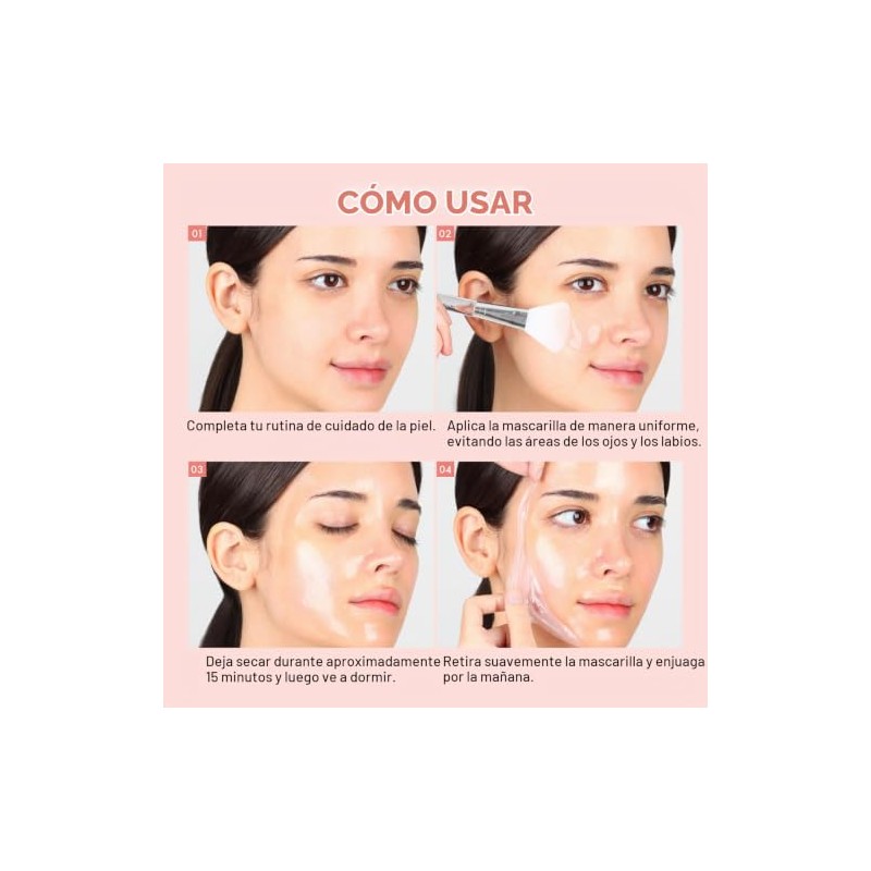 Tosowoong Máscara Colágeno Envolver Durante Noche Facial Reafirmar Piel Brillante