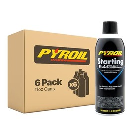 Pyroil Regular Starting Fluid with Upper Cylinder Lubricant, for Gasoline & Diesel Engines, Combustion Ready at -40° F, 11 Oz (Pack of 6)