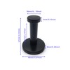 Pack of 4 Coat Hooks, Black, Round, Stainless Steel, Towel