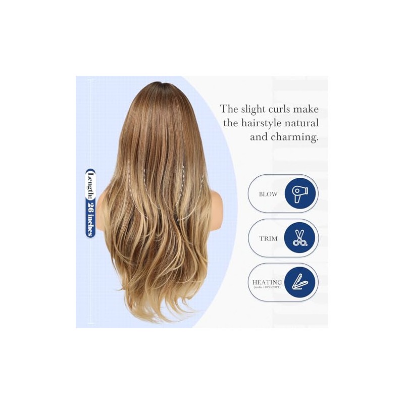 HAIRCUBE Peluca Larga Con Flequillo Rizada Y En Capas Para