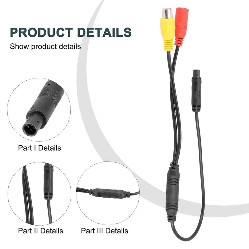 YuYue Electronic 4-Pin Male Backup Reverse Camera Car Universal to