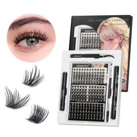 ANNAFRIS Eyelash Extensions, Eyelash Cluster Kit, Cluster Lashes, Artificial Eyelashes, Individual Eyelash Extension (B JS13+W02+JS09)