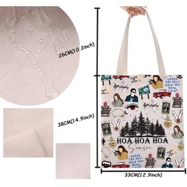 TSOTMO Twilight Merch Vampire Gift Werewolf Gift Twilight Inspired Hoa Hoa Hoa Season Tote Bag for Fans Horror Lover (HOA SEASON)