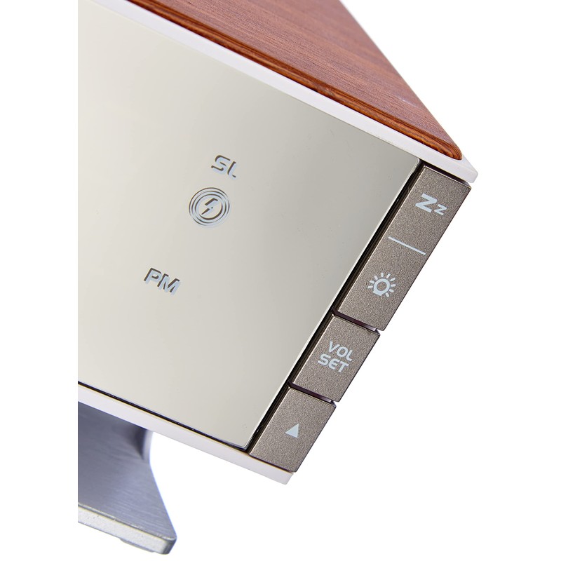 Technoline WT 487 Modern Radio Alarm Clock, Compatible with Qi-Enabled