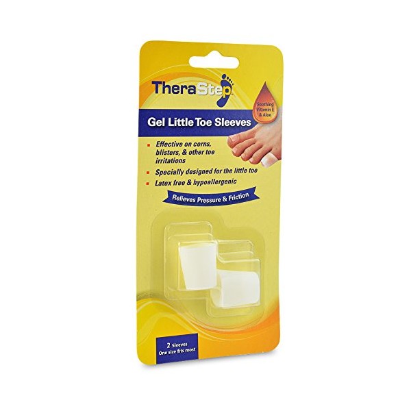 Silipos Gel Little Toe Sleeves for Corns, Calluses, Blisters, and Pinky Toe Irritations, Item 7019, 1 Size Fits Most, 2 per Package