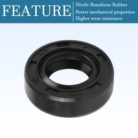 QUARKZMAN 1 Piece TC Shaft Sealing Ring Rubber Double Lip 12 x 22 x 7 mm for Motorcycle Crankshafts and Hydraulic Pumps Black