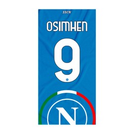 SSC NAPOLI Unisex - Adult Osimhen Beach Towel, Light Blue, TU