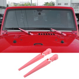 SQQP - Cubierta de decoración de brazo y hoja para limpiaparabrisas para Jeep Wrangler JK 2007-2018 (rosa)