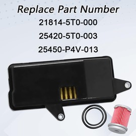 Transmission Filter and Oil Pan Gasket kit Replace 21814-5T0-000 25420-5T0-003 25450-P4V-013 Compatible with H-onda Civic Fit HR-V