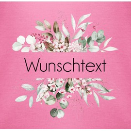 Geschenk mit Namen personalisiert by Shirtracer - Baby Bodysuit Boy Girl - Design Yourself Print - Desired Text, 4 Pink