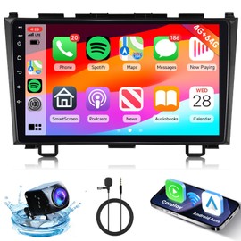 [4G+64G] Android Car Stereo for Honda CRV 2007-2011 Radio with Wireless Carplay Android Auto Radio, Hodozzy 9 inch Touch Screen with GPS, Mirror Link, Bluetooth, WiFi, DSP, FM/RDS Radio