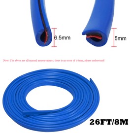CTRICALVER 8M Car Door Edge Protector Blue, Car edge Protector Strip, Car Protection Door Edge Guard, U-shaped PVC Car Edge Trim Door Seal Protector Suitable for Most Car