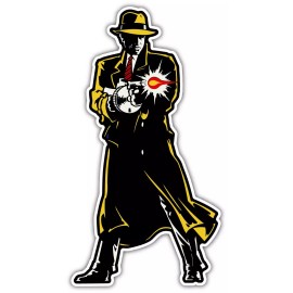 4kids Dick Tracy Cartoon Comic Sticker laptop wall car phone Kids Child Family - 3" set of 2 stickers