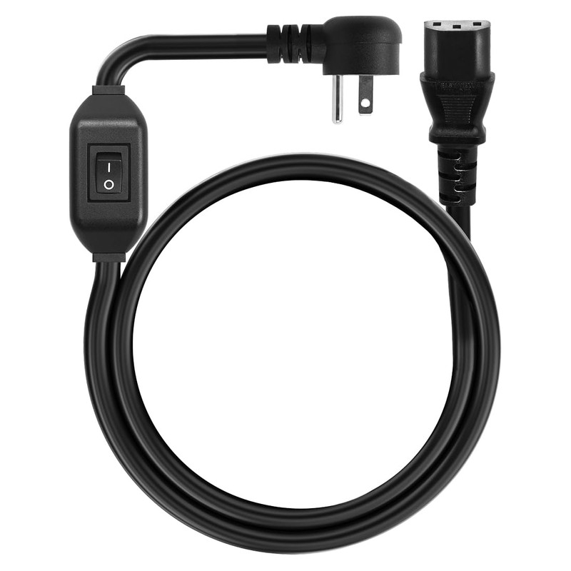 3-Feet On-Off Switch Cord,Cooker Power Cord with On-Off Switch, Computer