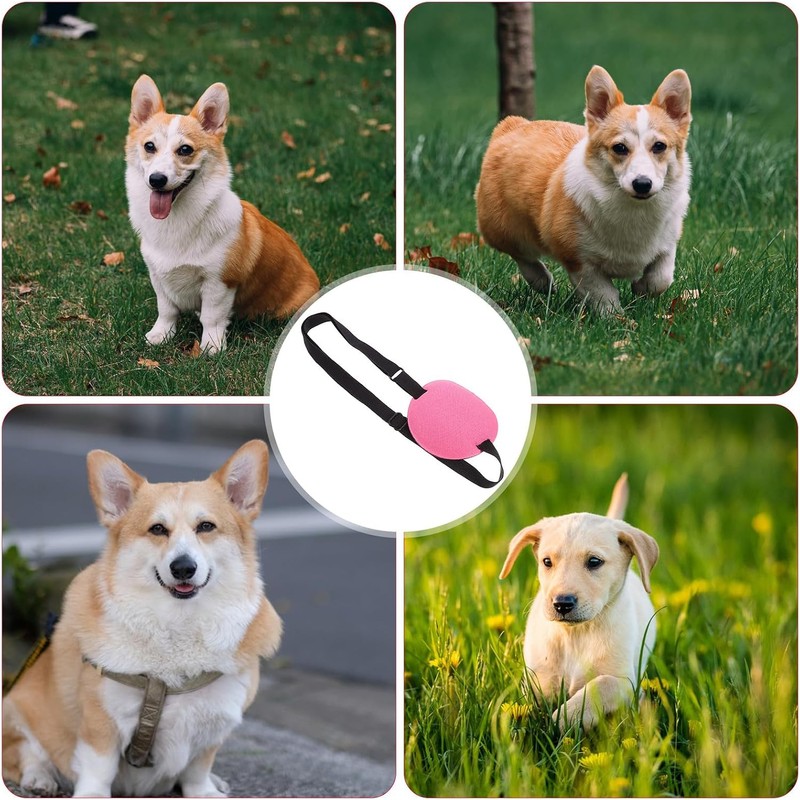 Beavorty Parche Ocular Ajustable para Perros, Suave y Protector