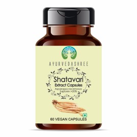 AYURVEDASHREE Shatavari Extract 500mg - 60 Vegetarian Capsules | Asparagus Racemosus | All Natural | 100% Vegan | Gluten-Free | GMP Certified.