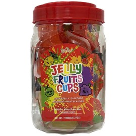 Apexy Fruit jelly cups Fruit Jelly Candy Fruit Juice Jelly Cups Assorted Flavor 35.27oz Sweet Snack Bonbon Soft Grape - Specification: Pack of 1