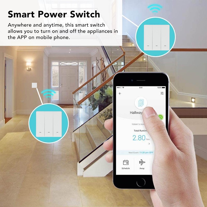 Smart Switch 3 Push Button APP Remote Control Power Controller