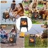 Camping Wood Stove, Small Portable Cast Iron Wood Stove: Compact