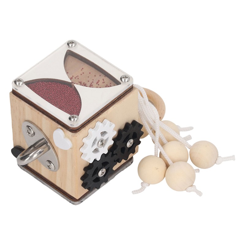 Wooden Sensory Fidget Lock Box Toy Educational Early Learning IQ