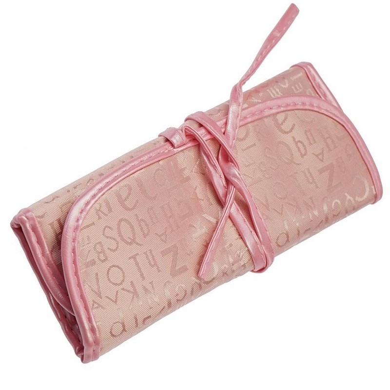 8 Piece Cosmetic Brush Set with Pink Bag Kosmetex