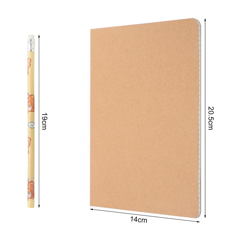 ZMDMAH 6 x notebook, A5, blank, 36 sheets, notebook, A5,