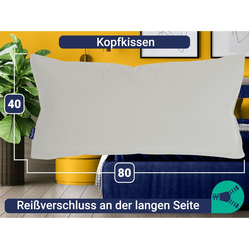 Marie´s Home Velvety Soft Pillowcase 1615.2355 Set of 2 Approx.