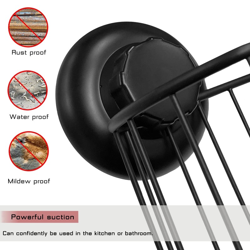 MaxHold No-Drilling/Suction Cup Multi-Functional Combo Basket - Vaccum System -