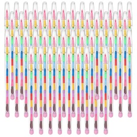 ELLECILA 50pk Swap Point Twistable Crayons - No Sharpening Rainbow Stacking Colours, Mess-Free Child Art Pencils for Party Bags Favors, 11 Assorted Colors Durable Portable Art Supplies