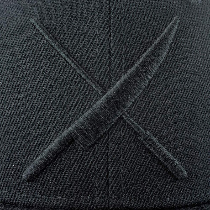 Mercer Culinary Unisex Adult Raised Black Logo Cap, Black W/Large